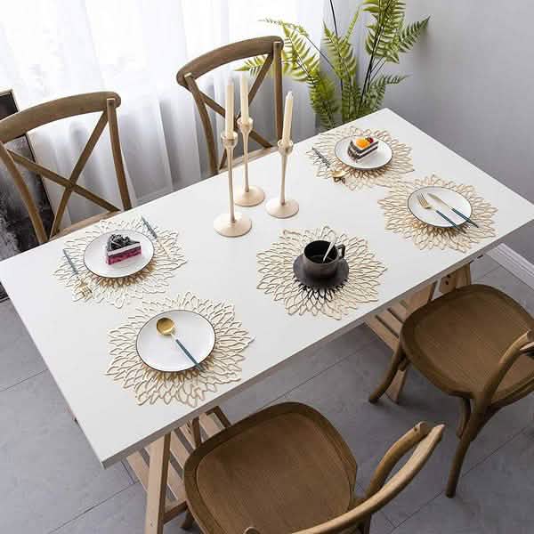 Silver and Gold Decorative Placemats Kitchen & Dining - DailySale