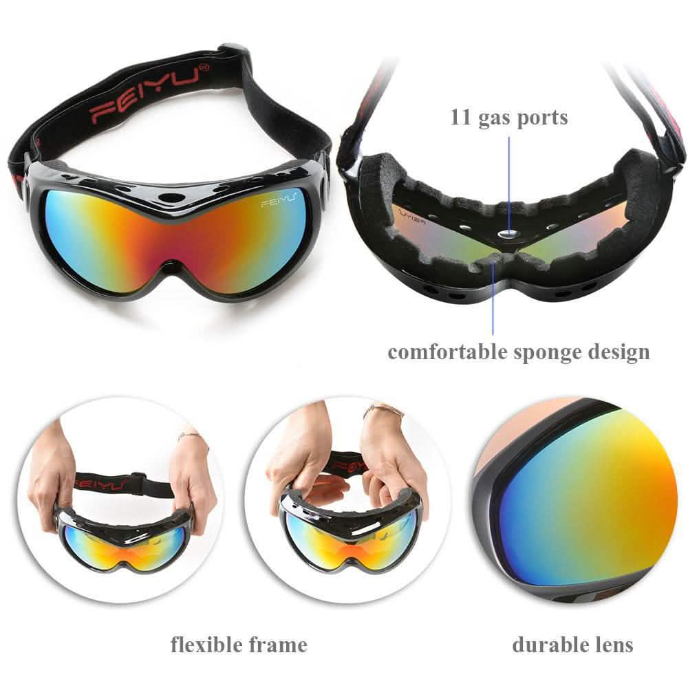 Ski Goggles Double Anti Fog Lenses Sun Glasses for Kids Sports & Outdoors - DailySale
