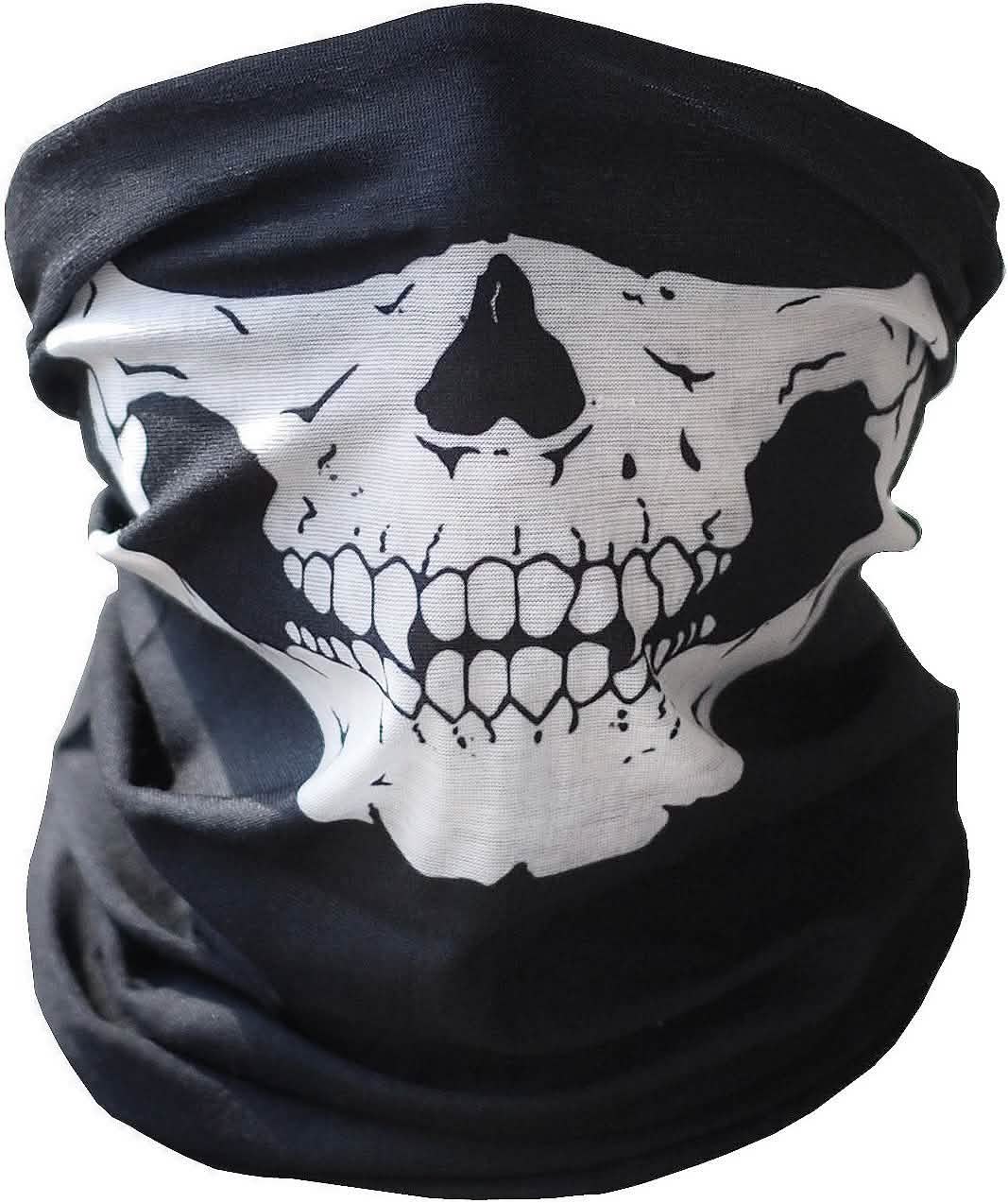 Skull Face Bandana Mask and Neck Gaiter Face Masks & PPE - DailySale