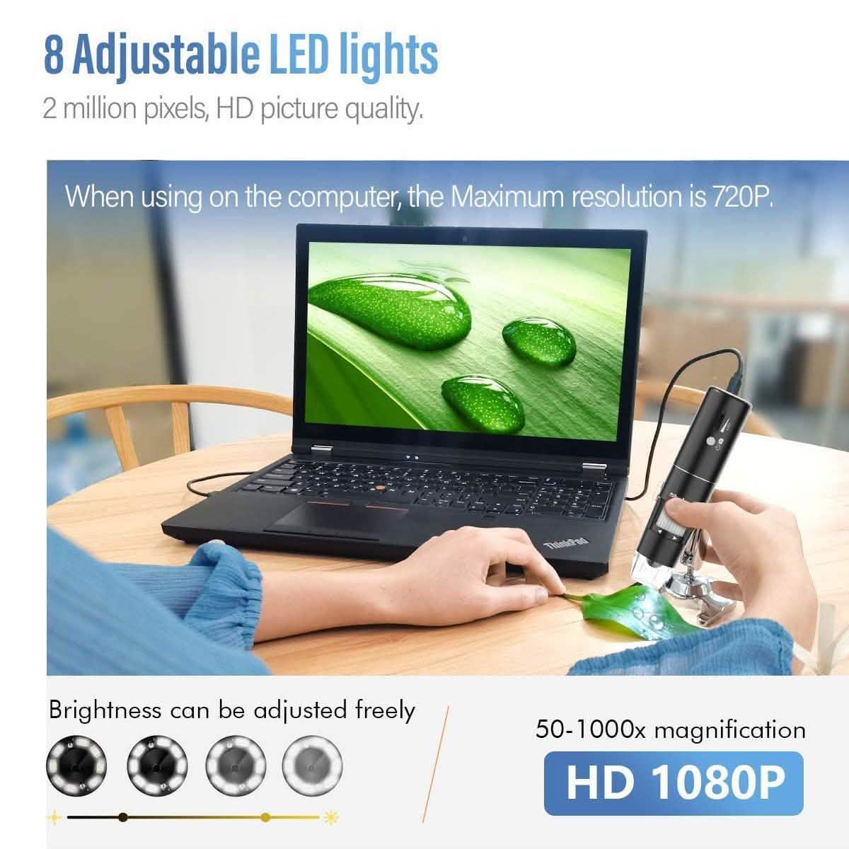 Skybasic 50X to 1000X WiFi Handheld Zoom Endoscopic Camera Cameras & Drones - DailySale