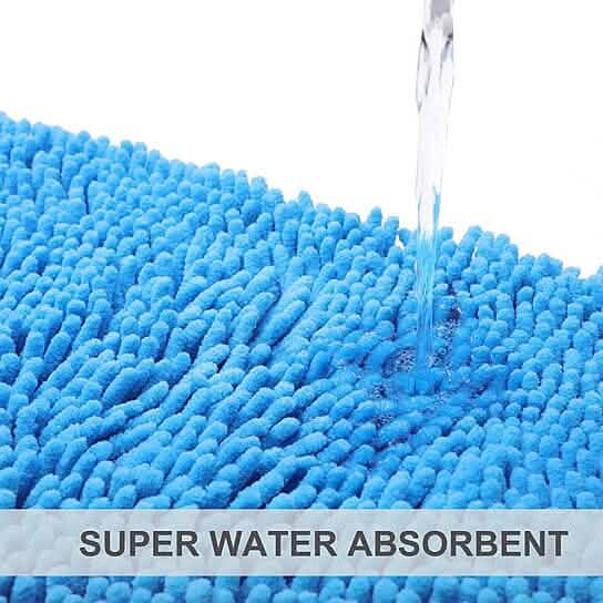 Slip-Resistant Shag Anna Chenille Soft Absorbent Bath Mat Bathroom Rug 17" x 24" Bath - DailySale