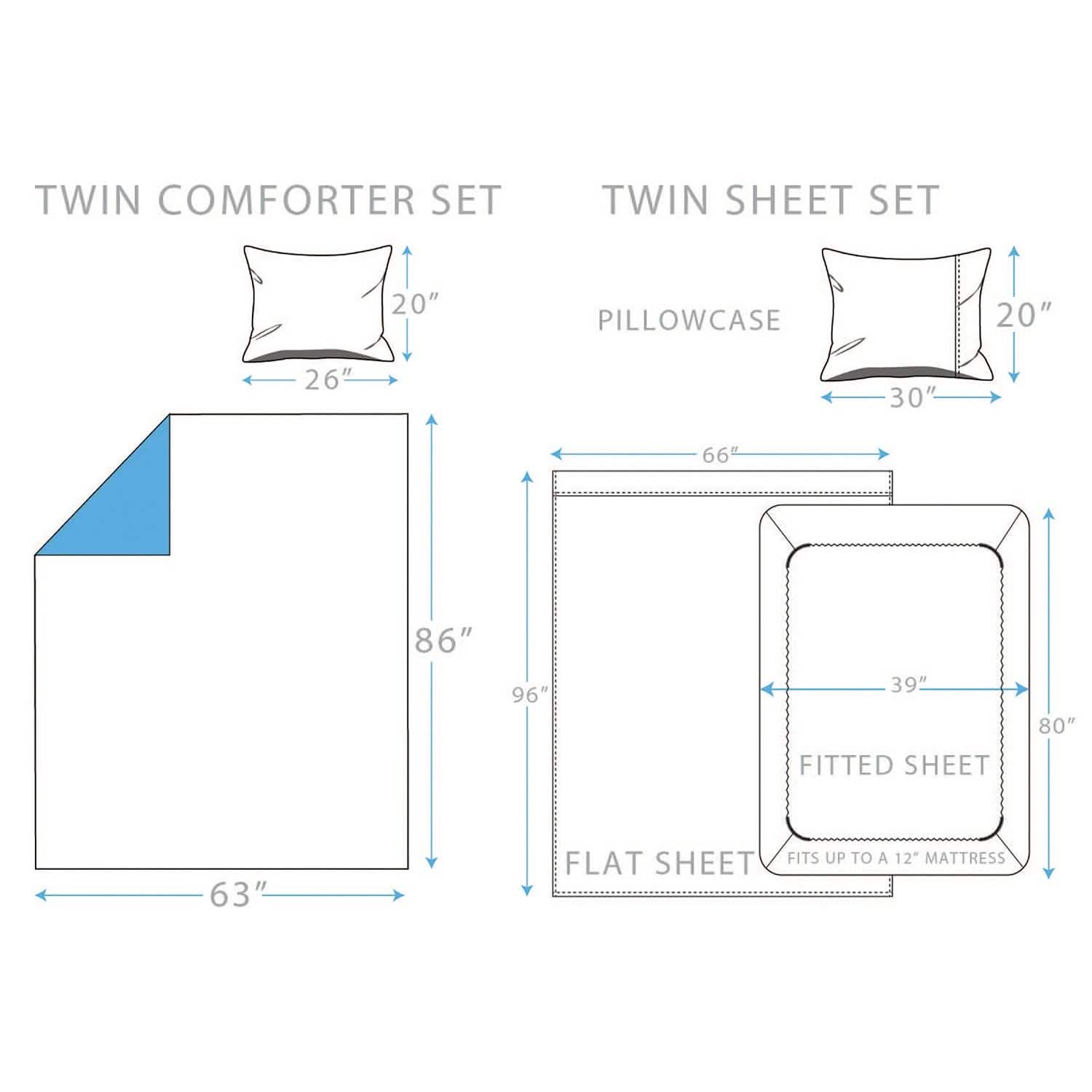 Sloane Street Hexagon Strié Stripe Reversible Bed in a Bag Bedding - DailySale