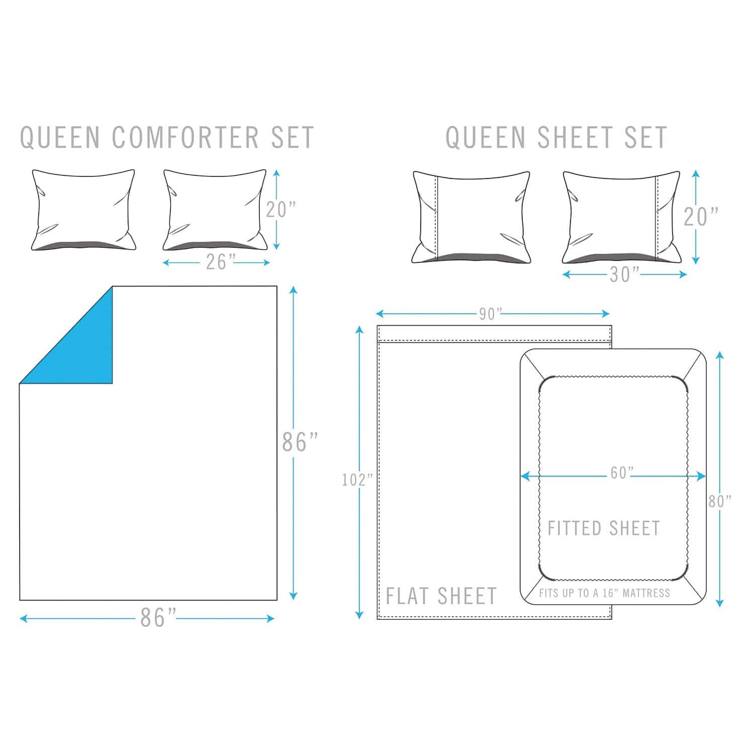 Sloane Street Ogee Bed in a Bag with Solid Reverse Comforter Bedding - DailySale