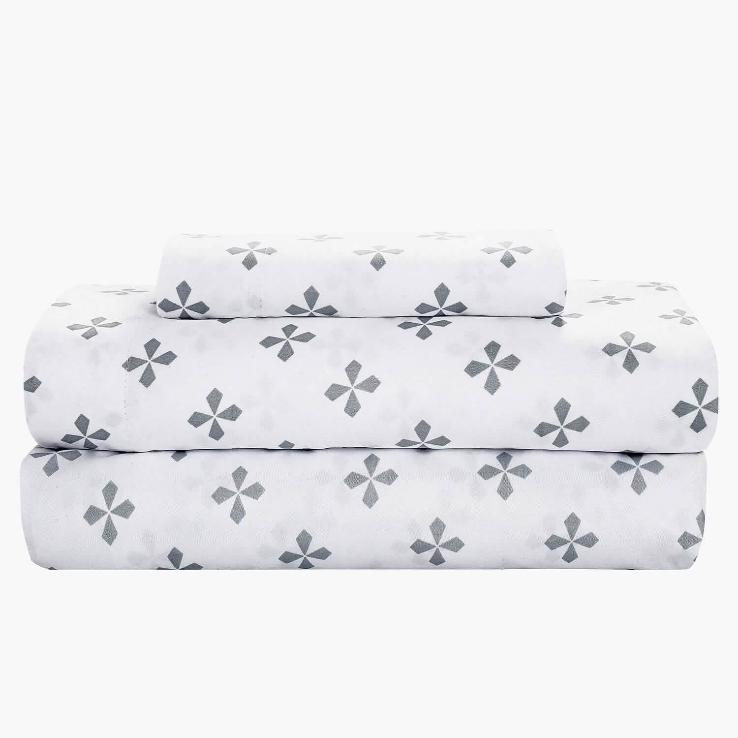 Sloane Street Ogee Bed in a Bag with Solid Reverse Comforter Bedding - DailySale