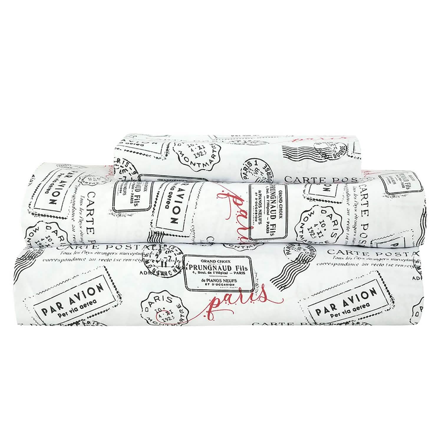 Sloane Street Paris Rose Eiffel Tower Reversible Bed in a Bag Bedding - DailySale