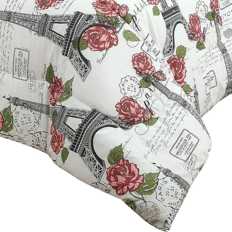 Sloane Street Paris Rose Eiffel Tower Reversible Bed in a Bag Bedding - DailySale
