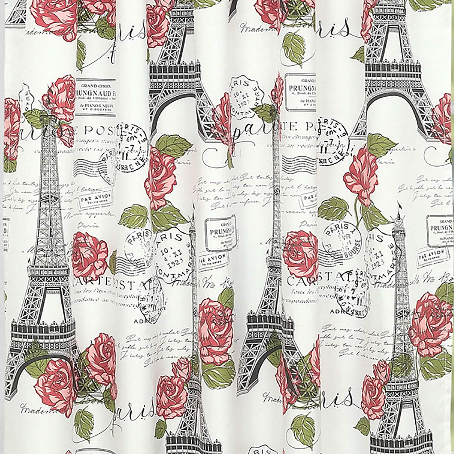 Sloane Street Paris Rose Eiffel Tower Window Curtain Panel Pair Furniture & Decor - DailySale