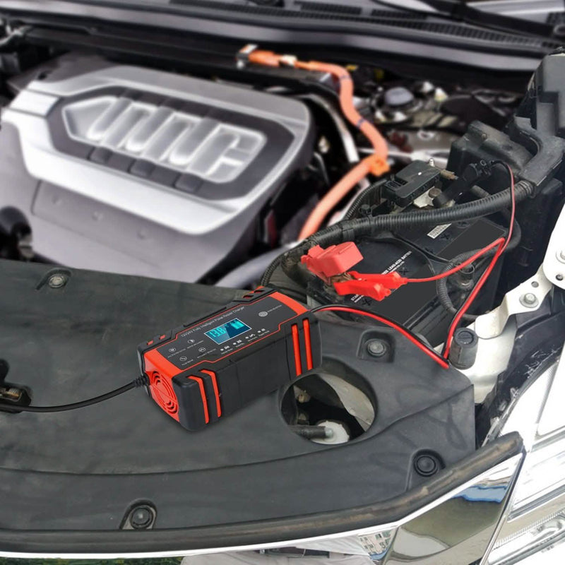 Smart Automatic Battery Charger with LCD Display Automotive - DailySale