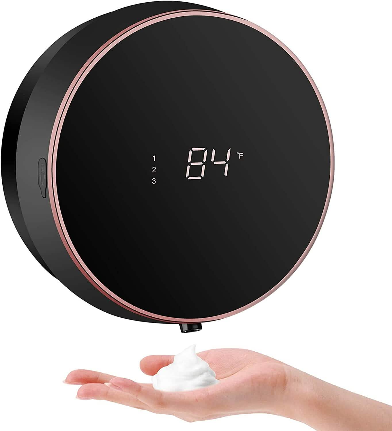 Smart Automatic Wall Mount Soap Dispenser Touchless Bath Black - DailySale