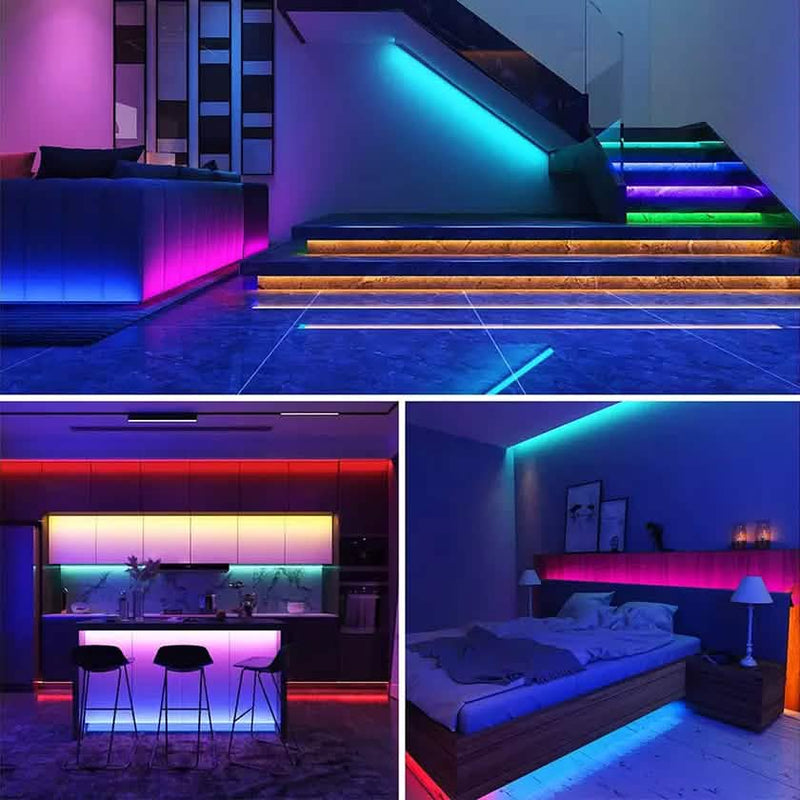 Smart Home Sound Activated Multi-Color LED Light Strip with Remote Indoor Lighting - DailySale