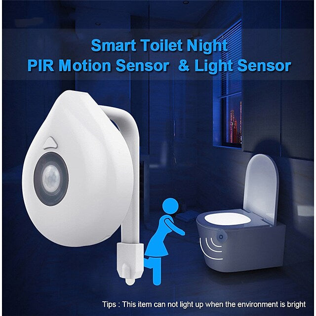 Smart PIR Motion Sensor Toilet Seat Night Light Bath - DailySale