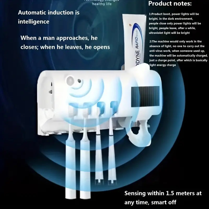 Smart Wall-Mounted Toothbrush UV Sterilizer Bath - DailySale