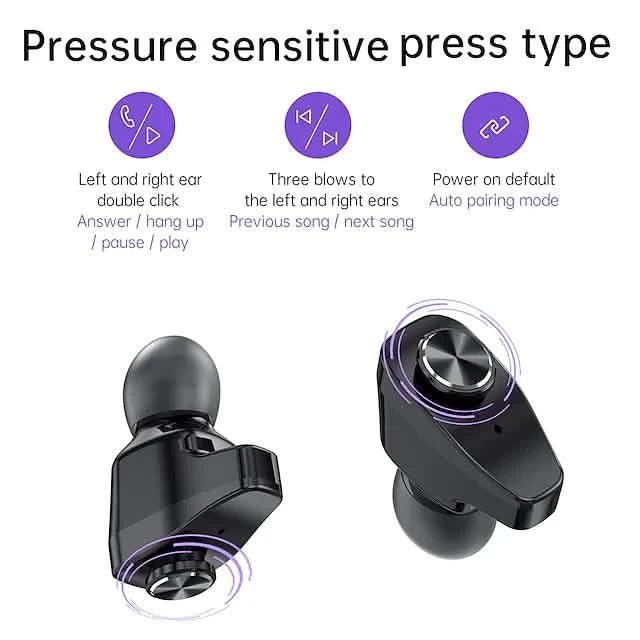 Smart Watch with Earbuds 1.28 inch Waterproof Bluetooth Fitness Watch Smart Watches - DailySale