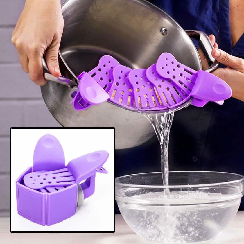 Snapbit Hands-Free Strainer for Pots, Pans & Bowls Kitchen Essentials - DailySale
