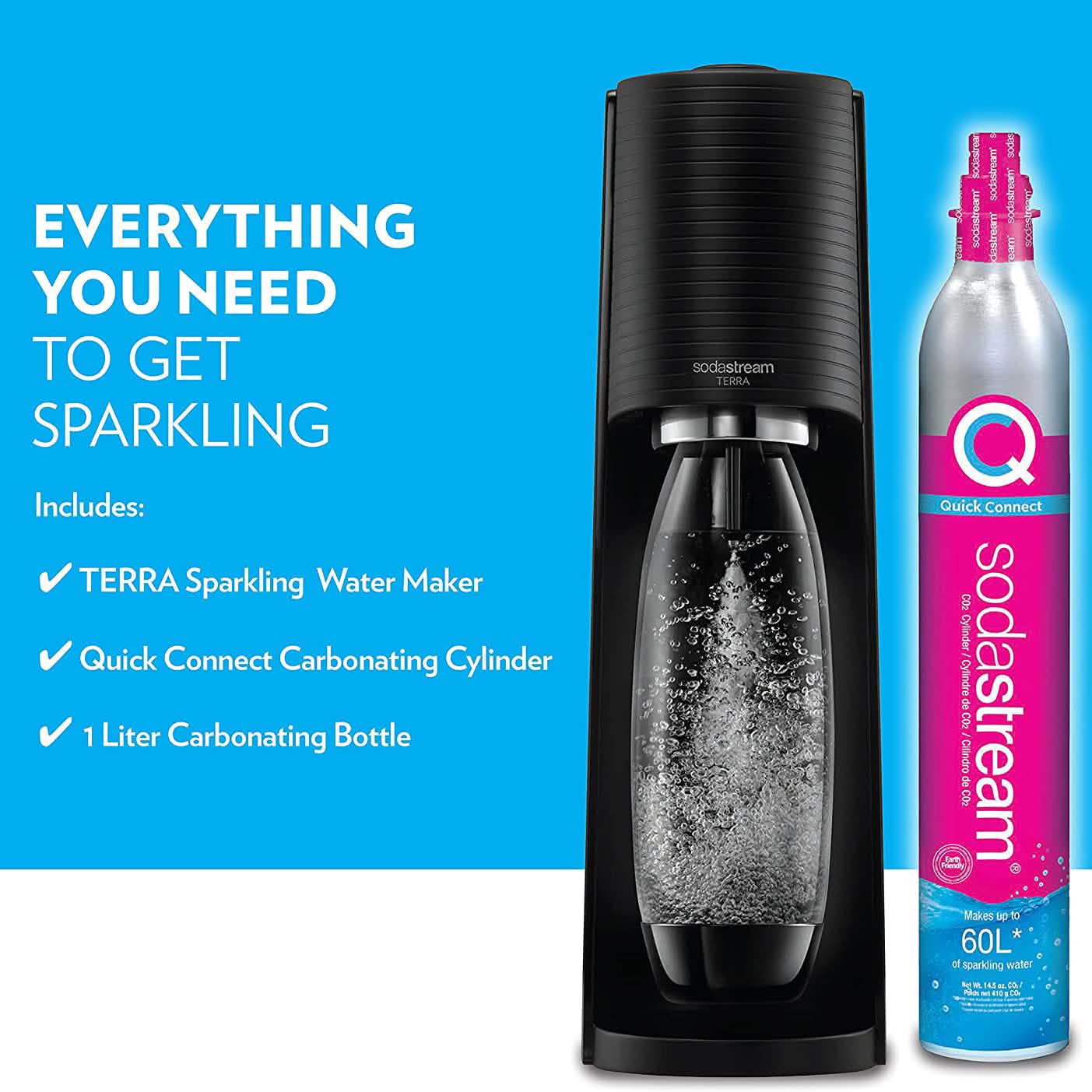 SodaStream Terra Sparkling Water Maker with CO2 and DWS Bottle Kitchen Appliances - DailySale