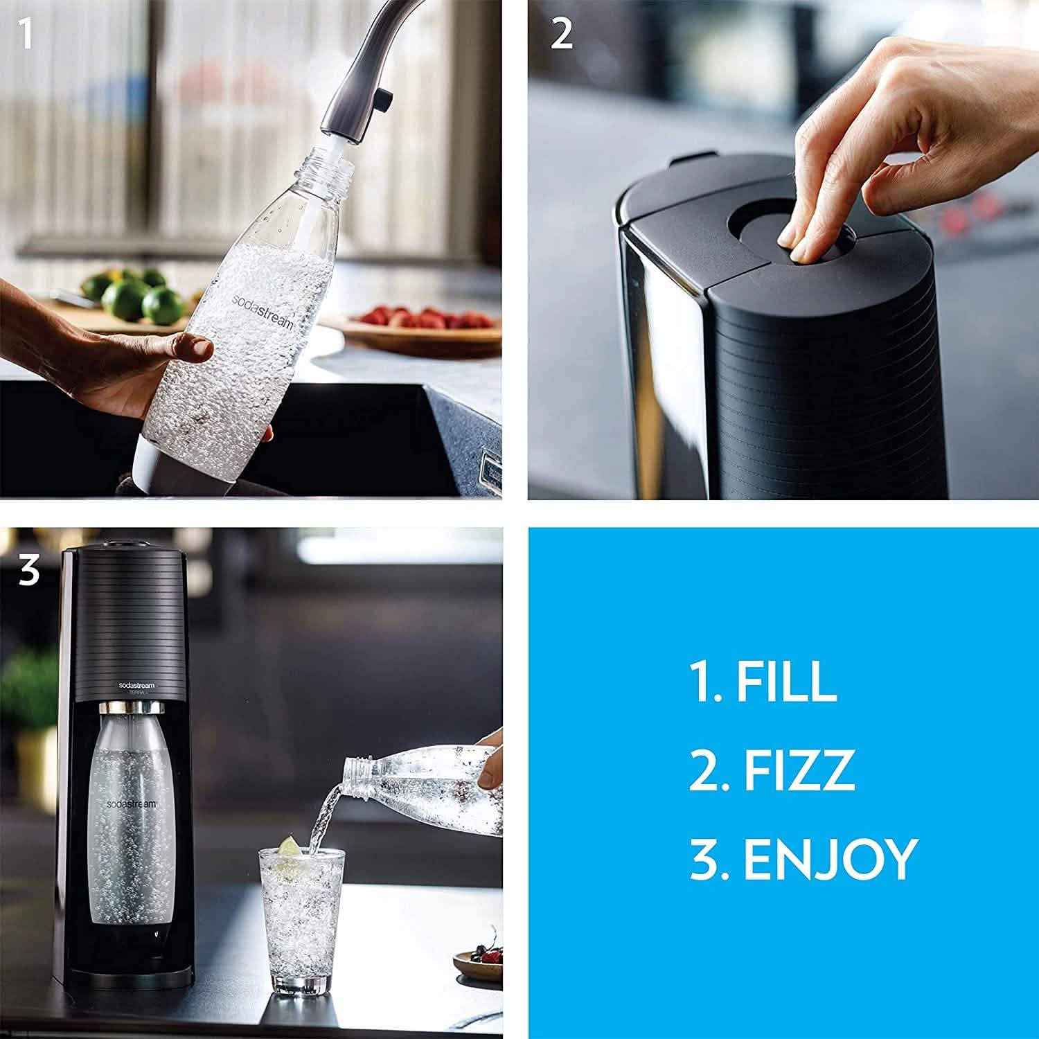 SodaStream Terra Sparkling Water Maker with CO2 and DWS Bottle Kitchen Appliances - DailySale