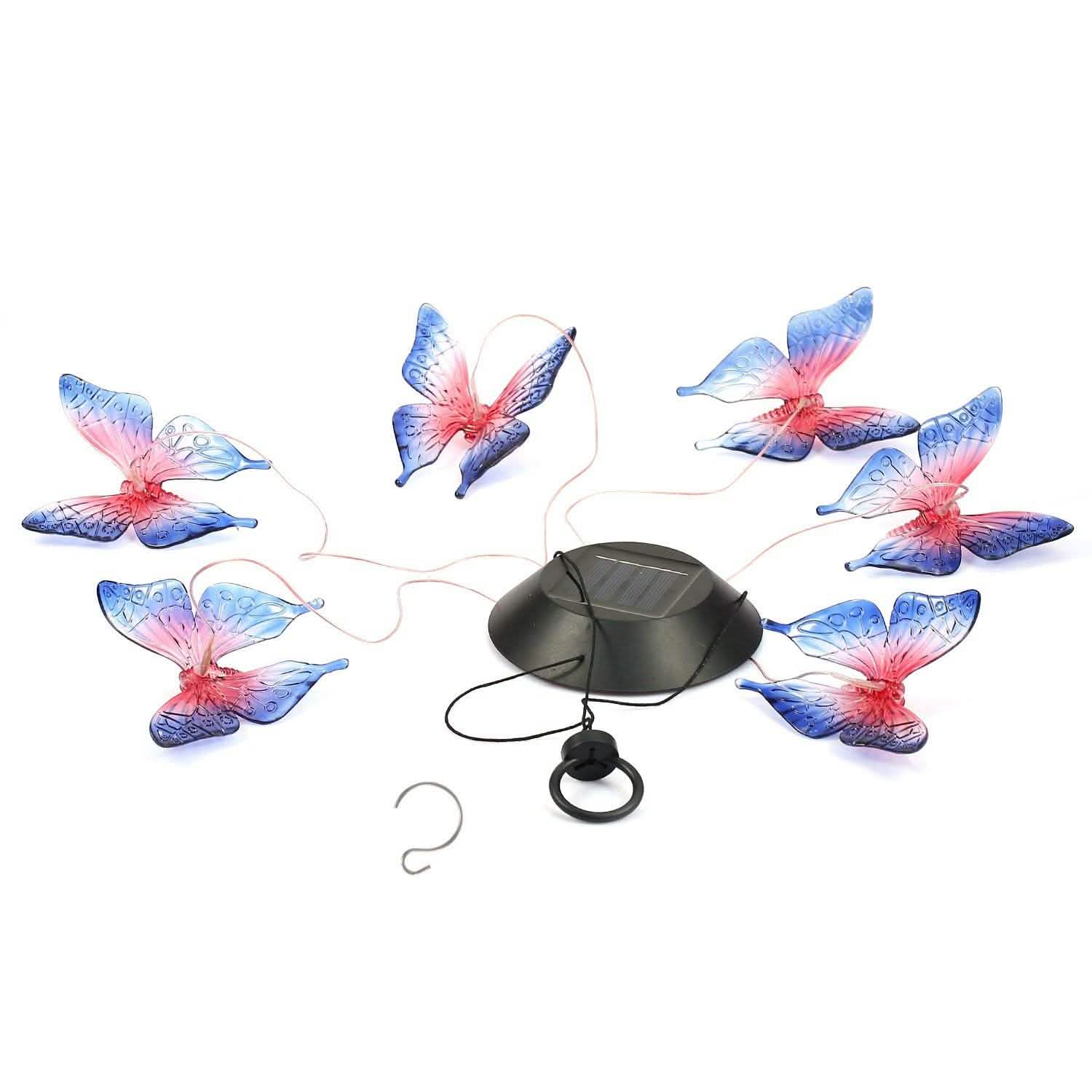 Solar LED Butterfly Wind Chimes Garden & Patio - DailySale