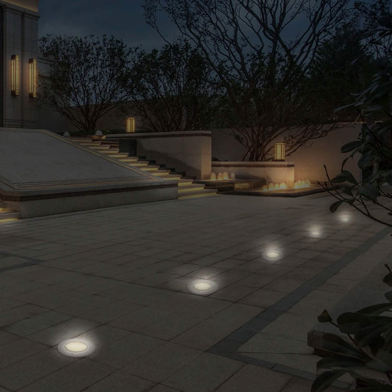 Solar LED Disk Lights IP44 Water Resistant Light Sensor Outdoor Lighting - DailySale