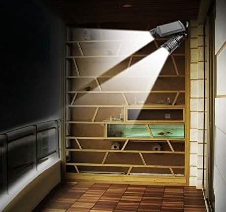 Solar Motion Sensor Twin Floodlight Home Lighting - DailySale