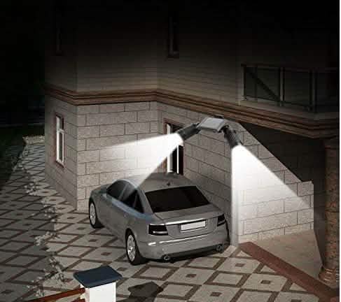 Solar Motion Sensor Twin Floodlight Home Lighting - DailySale