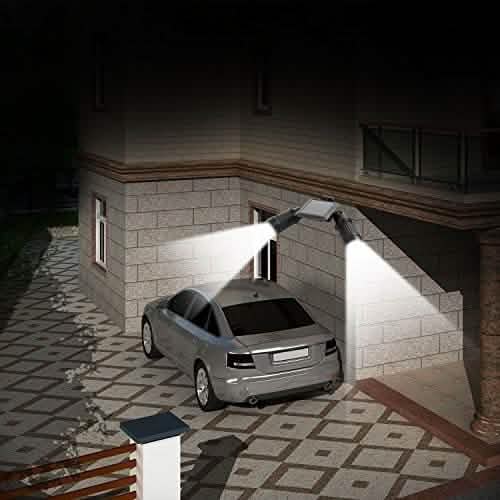 Solar Motion Sensor Twin Floodlight Home Lighting - DailySale