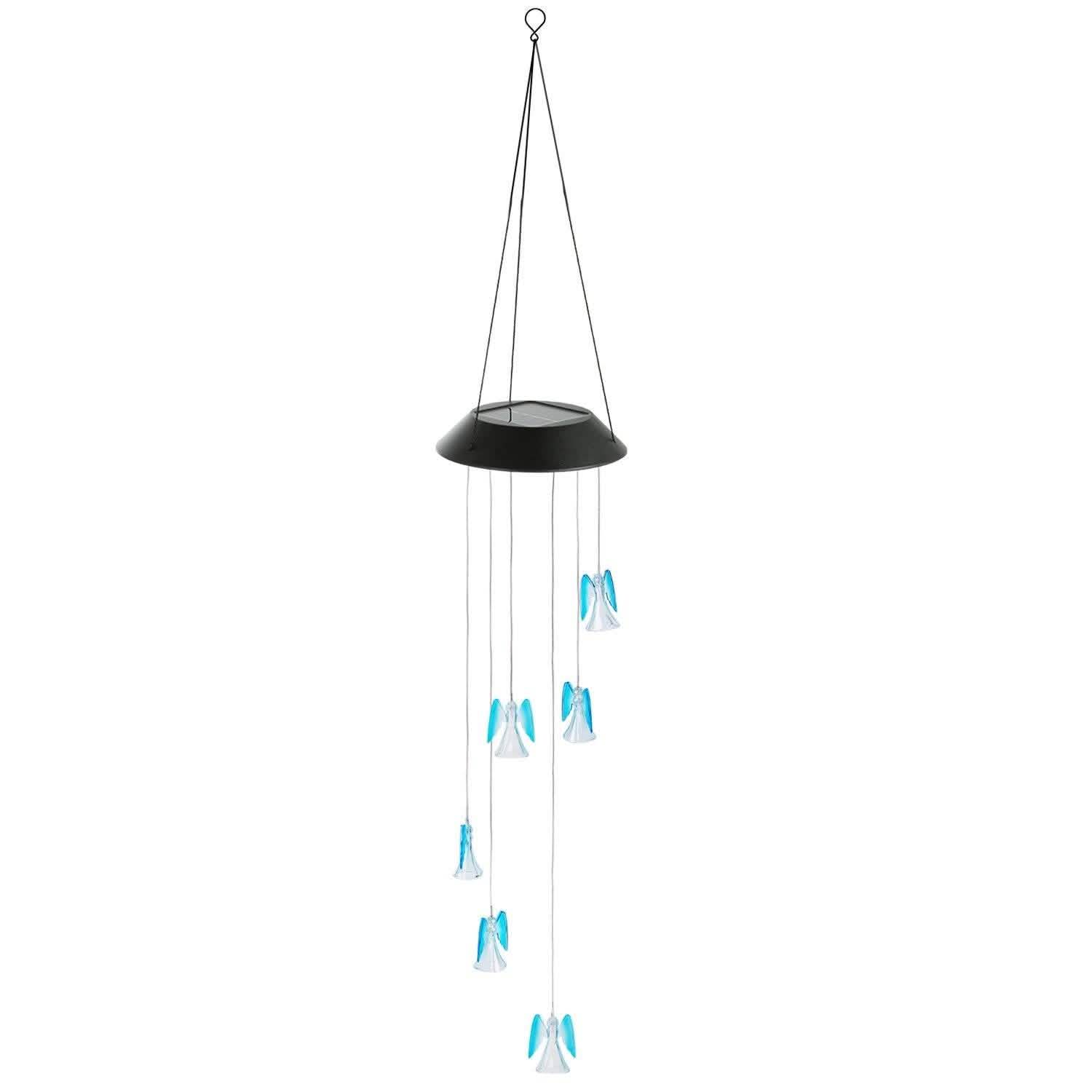 Solar Powered Angel Lights Wind Chimes LED Color Changing Outdoor Lighting - DailySale