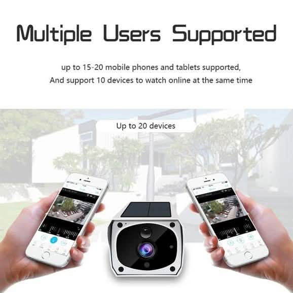 Solar Powered IP Camera with Rechargable Batteries HD 1080p Loop Recording Cameras & Drones - DailySale