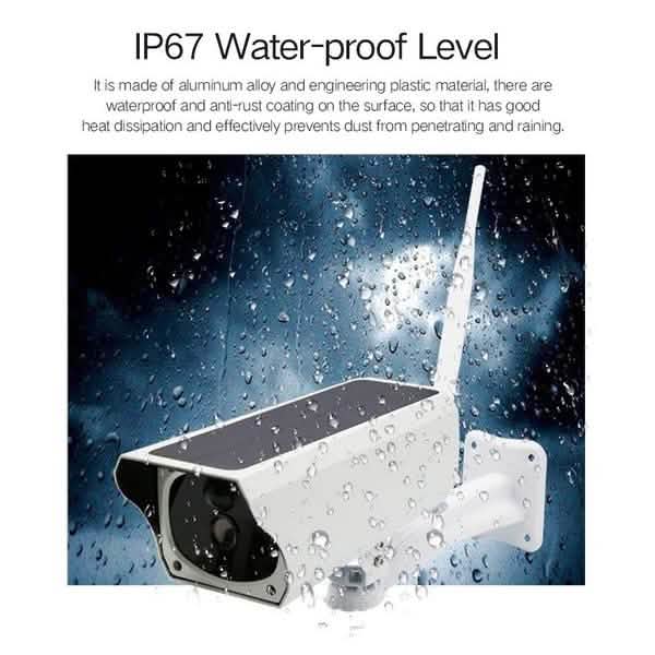 Solar Powered IP Camera with Rechargable Batteries HD 1080p Loop Recording Cameras & Drones - DailySale