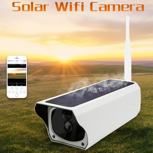 Solar Powered IP Camera with Rechargable Batteries HD 1080p Loop Recording Cameras & Drones - DailySale
