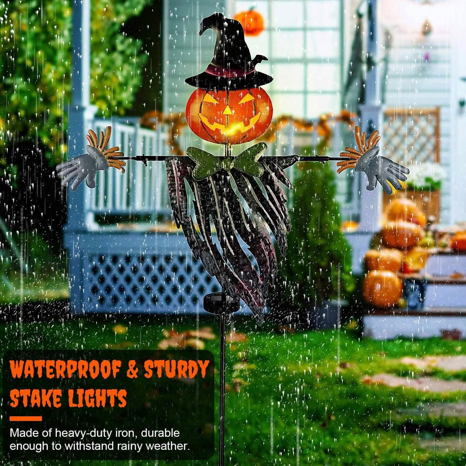Solar Powered Scarecrow Shape Stake Light Halloween Decoration Holiday Decor & Apparel - DailySale