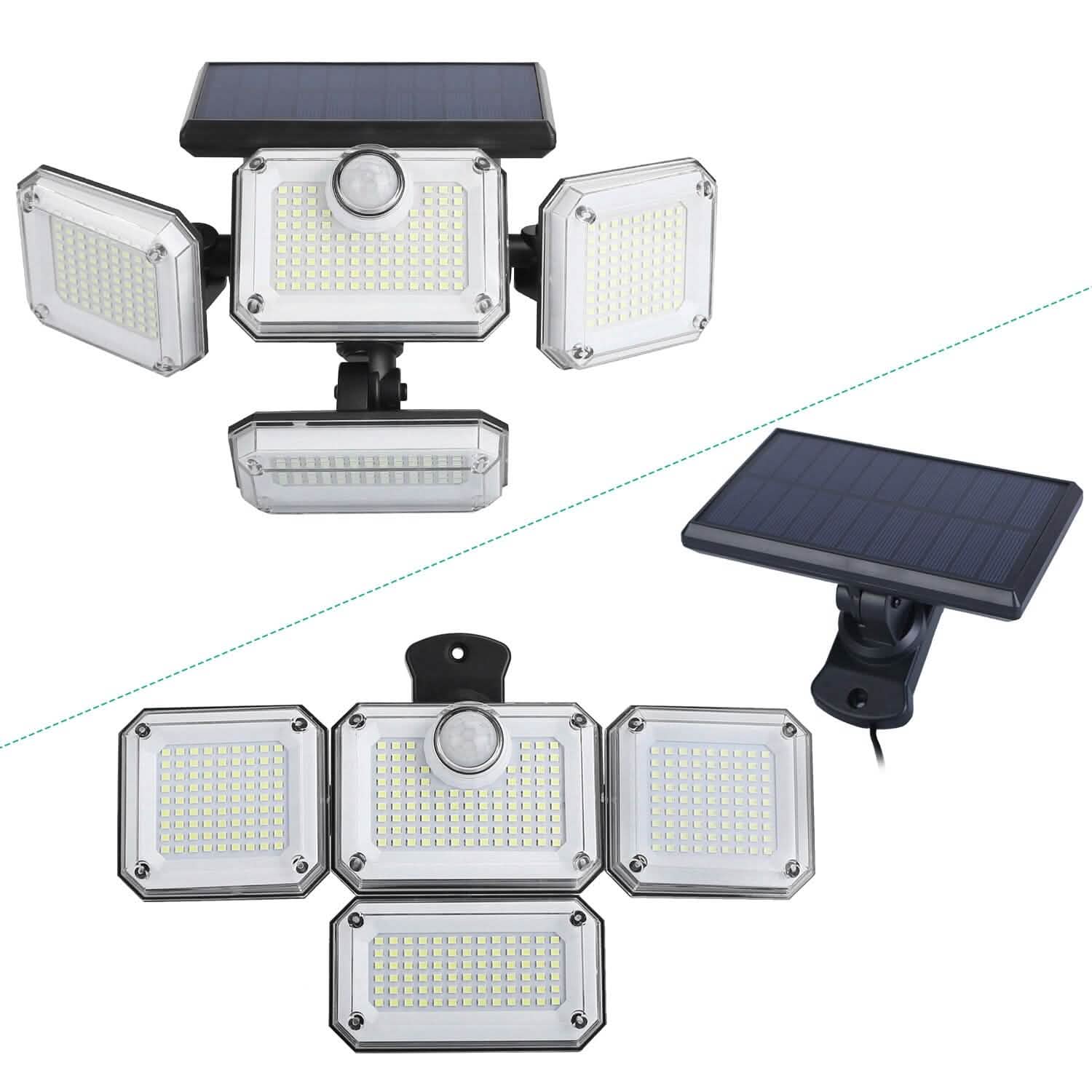 Solar Powered Wall Lights Outdoor Motion Sensor Lamps Outdoor Lighting - DailySale