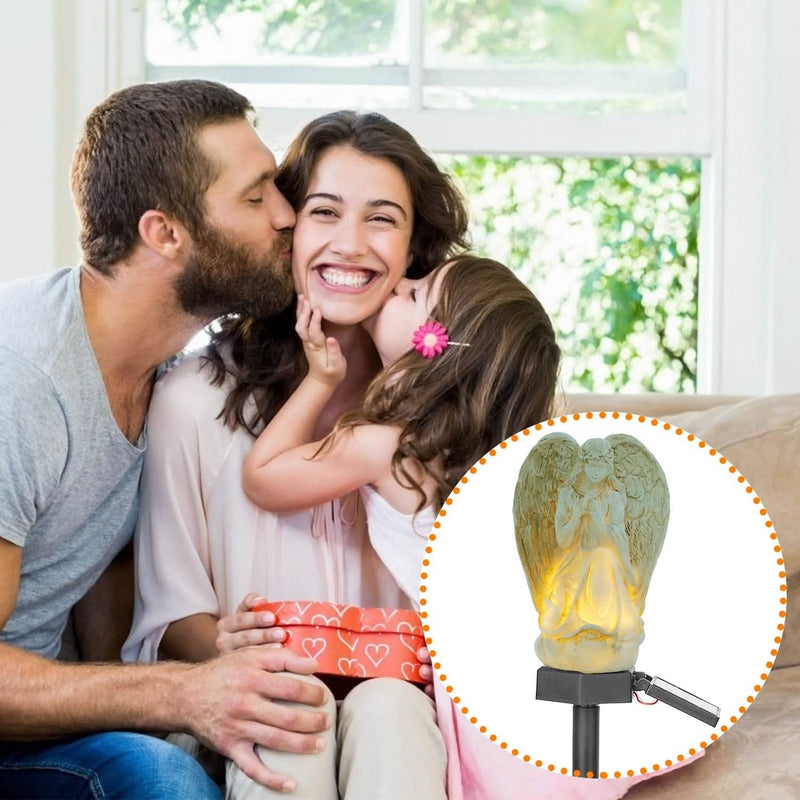 Solar Praying Angle Statue Garden Light Outdoor Lighting - DailySale