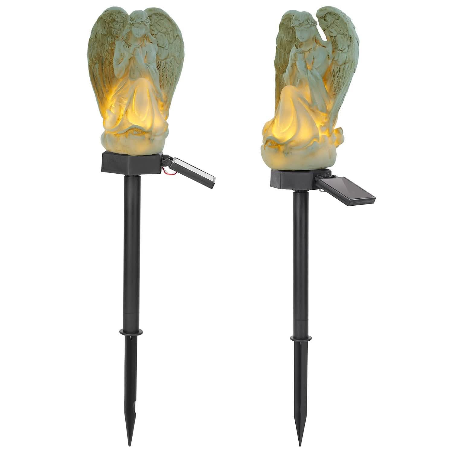 Solar Praying Angle Statue Garden Light Outdoor Lighting - DailySale