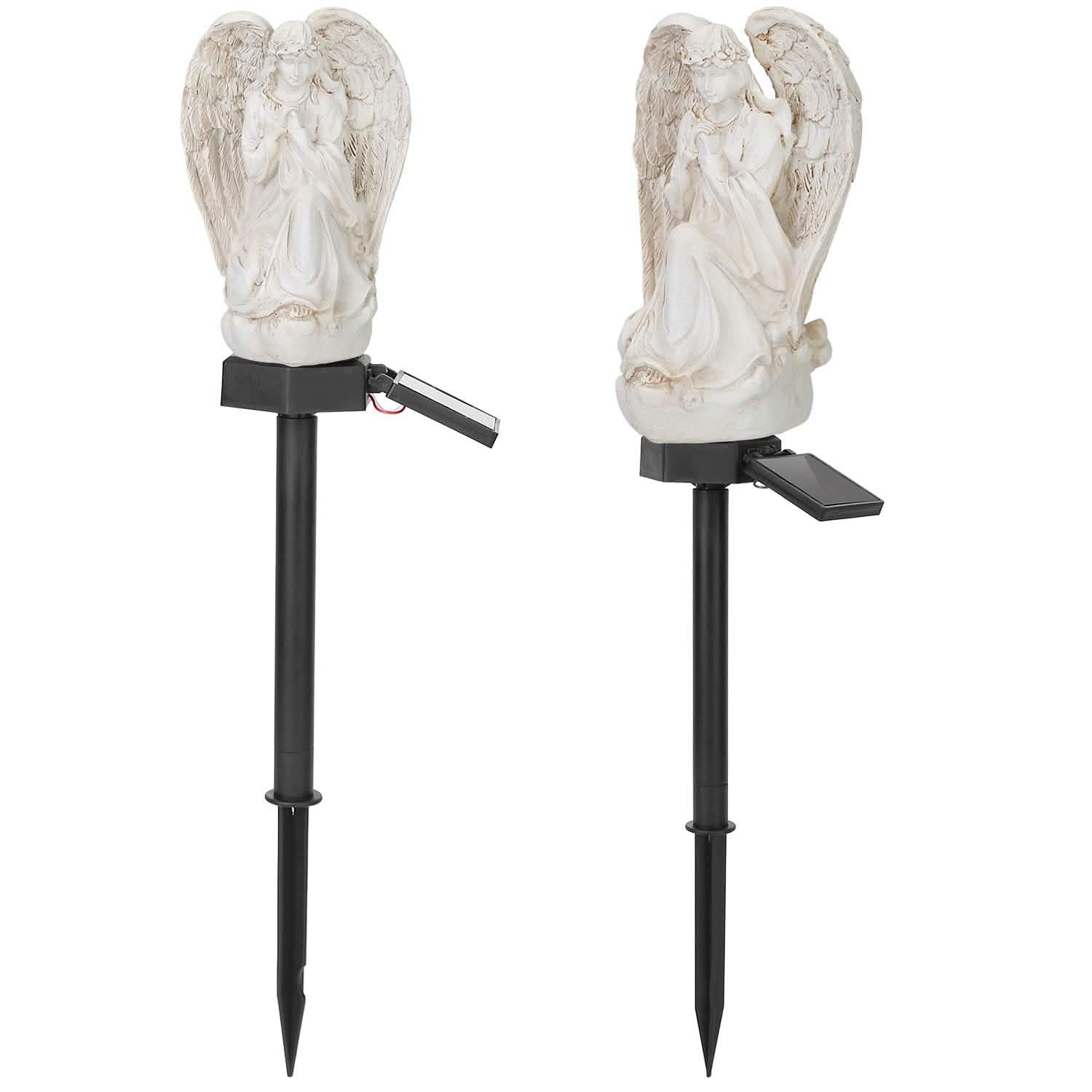 Solar Praying Angle Statue Garden Light Outdoor Lighting - DailySale
