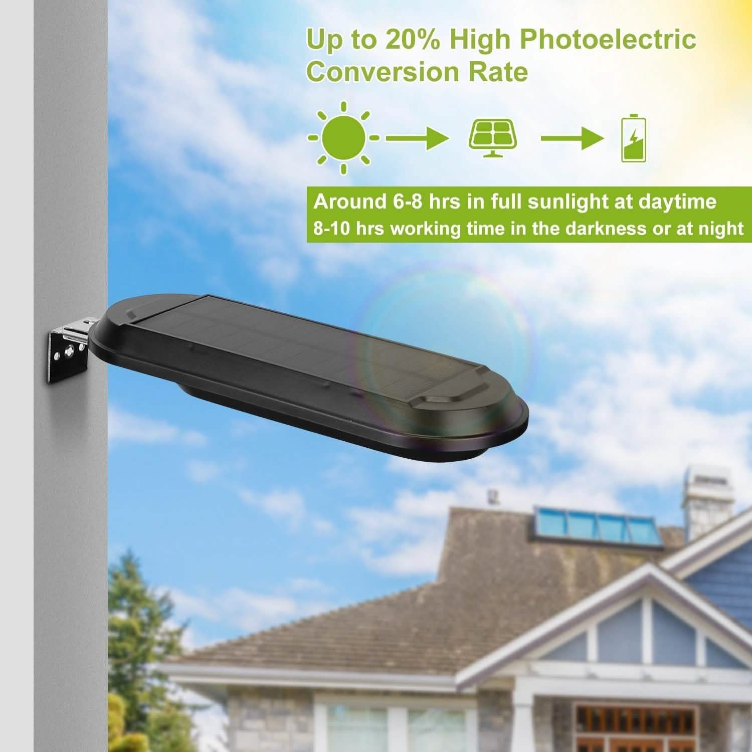 Solar Wall Light Outdoor 18 LED's Dusk to Dawn Fence Lamp Outdoor Lighting - DailySale