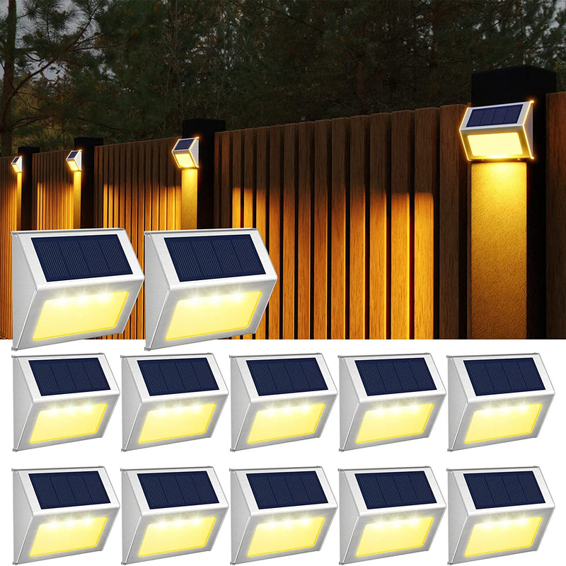 Solar Waterproof Outdoor Lights Outdoor Lighting Warm White 12 Pack - DailySale