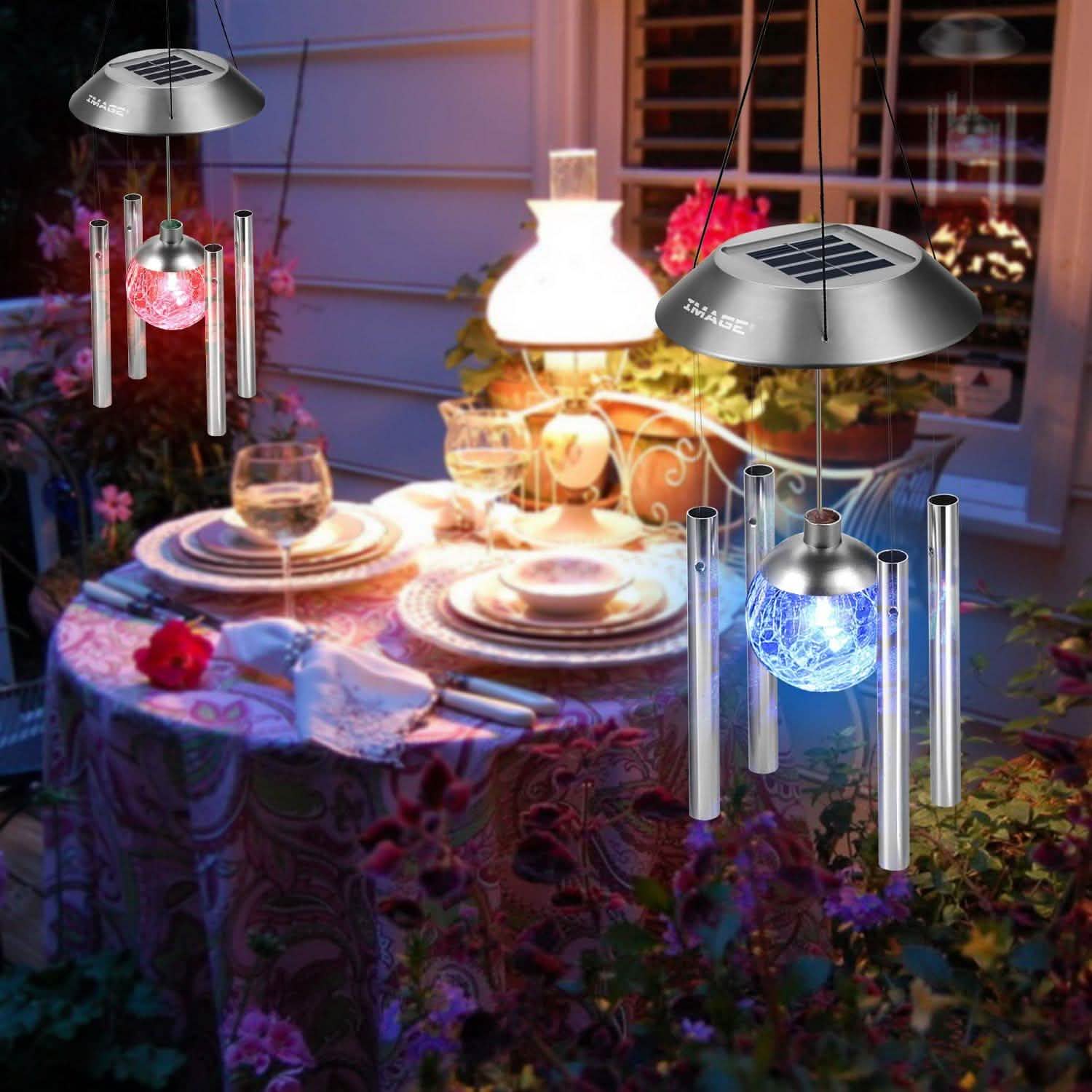 Solar Wind Chimes Color Changing LED Light String & Fairy Lights - DailySale