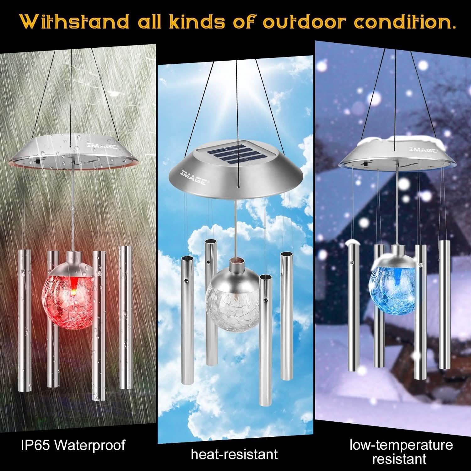Solar Wind Chimes Color Changing LED Light String & Fairy Lights - DailySale