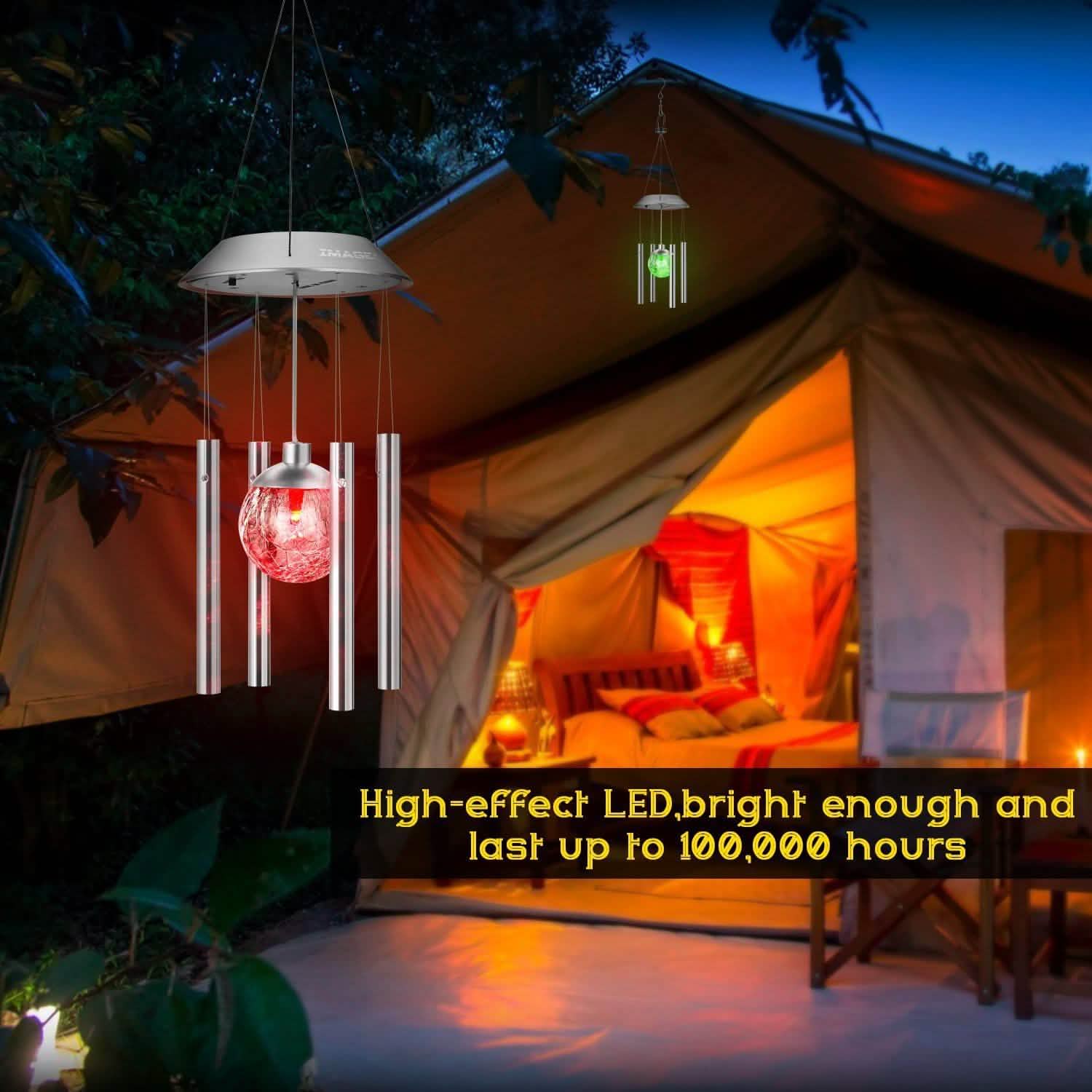 Solar Wind Chimes Color Changing LED Light String & Fairy Lights - DailySale