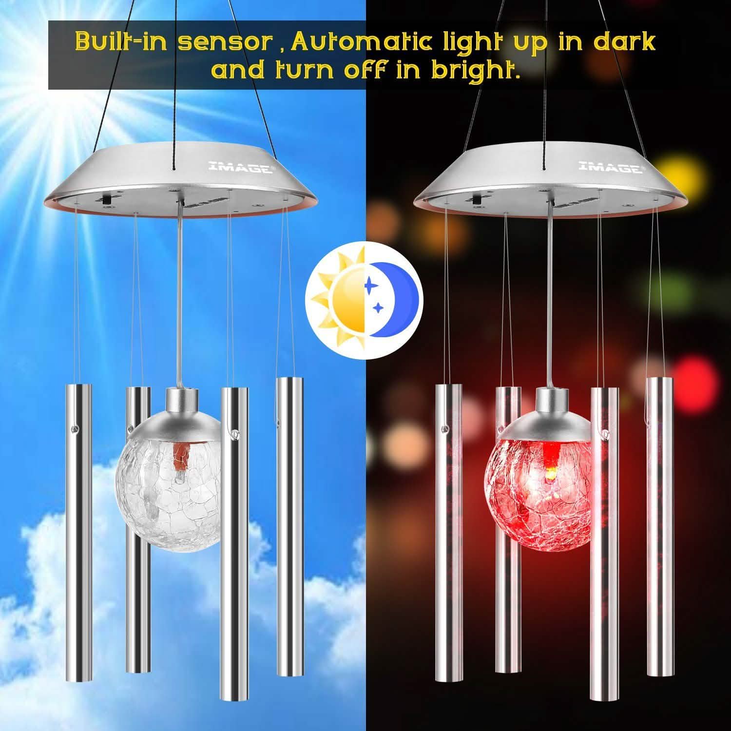 Solar Wind Chimes Color Changing LED Light String & Fairy Lights - DailySale