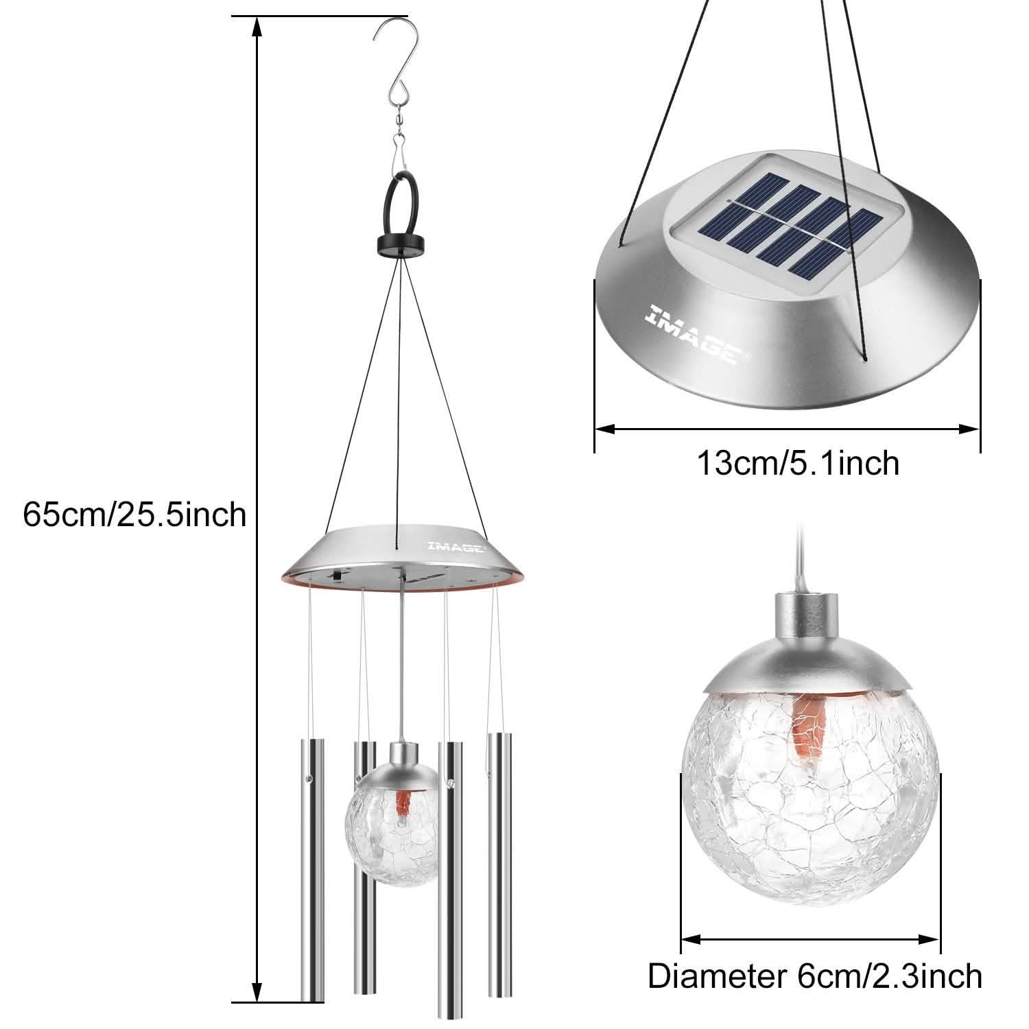 Solar Wind Chimes Color Changing LED Light String & Fairy Lights - DailySale