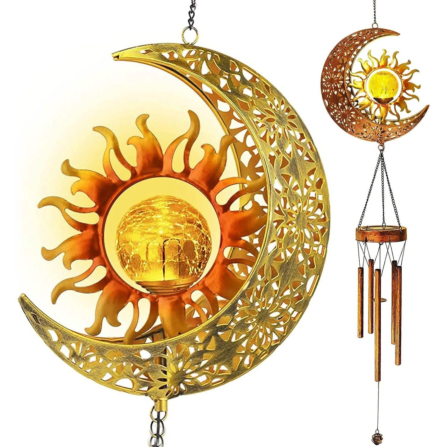 Solar Wind Chimes Garden Decorative Wind Chime Light Garden & Patio - DailySale