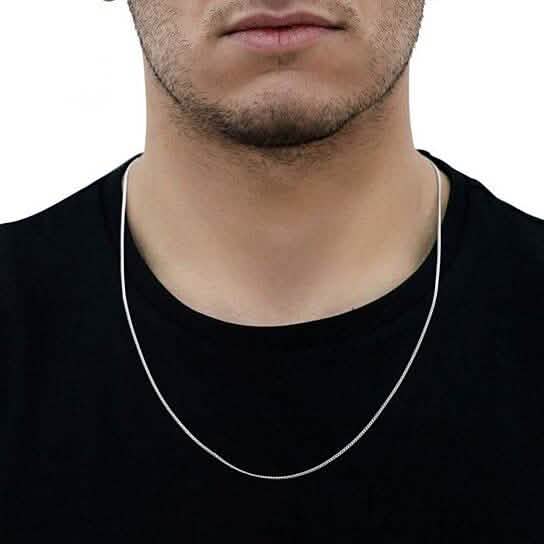 Solid .925 Sterling Silver Curb Link Chain Unisex Necklace Necklaces - DailySale