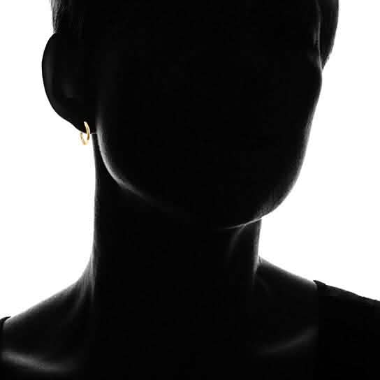 Solid Sterling Silver French Lock Hoops In Gold Earrings - DailySale