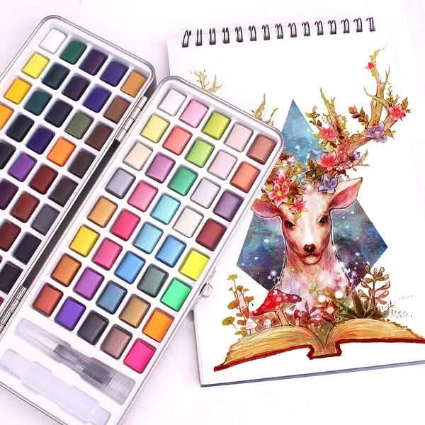Solid Watercolor Pigment Set Everything Else - DailySale