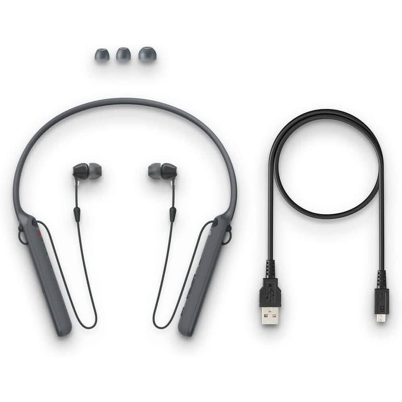 Sony - C400 Wireless Behind-Neck in Ear Headphone - Black Headphones - DailySale