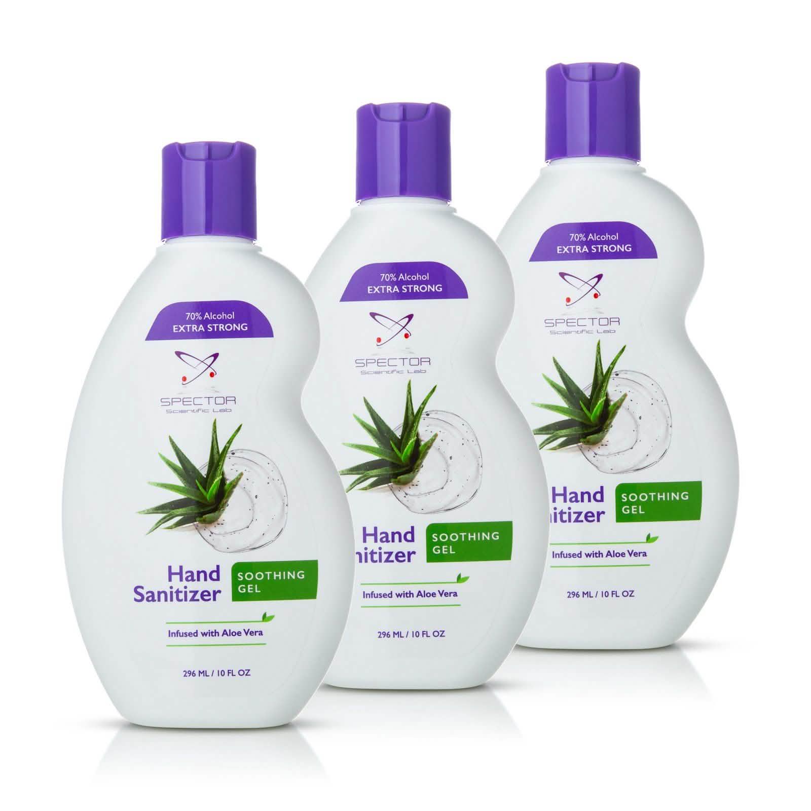 Soothing Gel Hand Sanitizer with Aloe Vera and 70% Alcohol Face Masks & PPE 3-Pack - DailySale