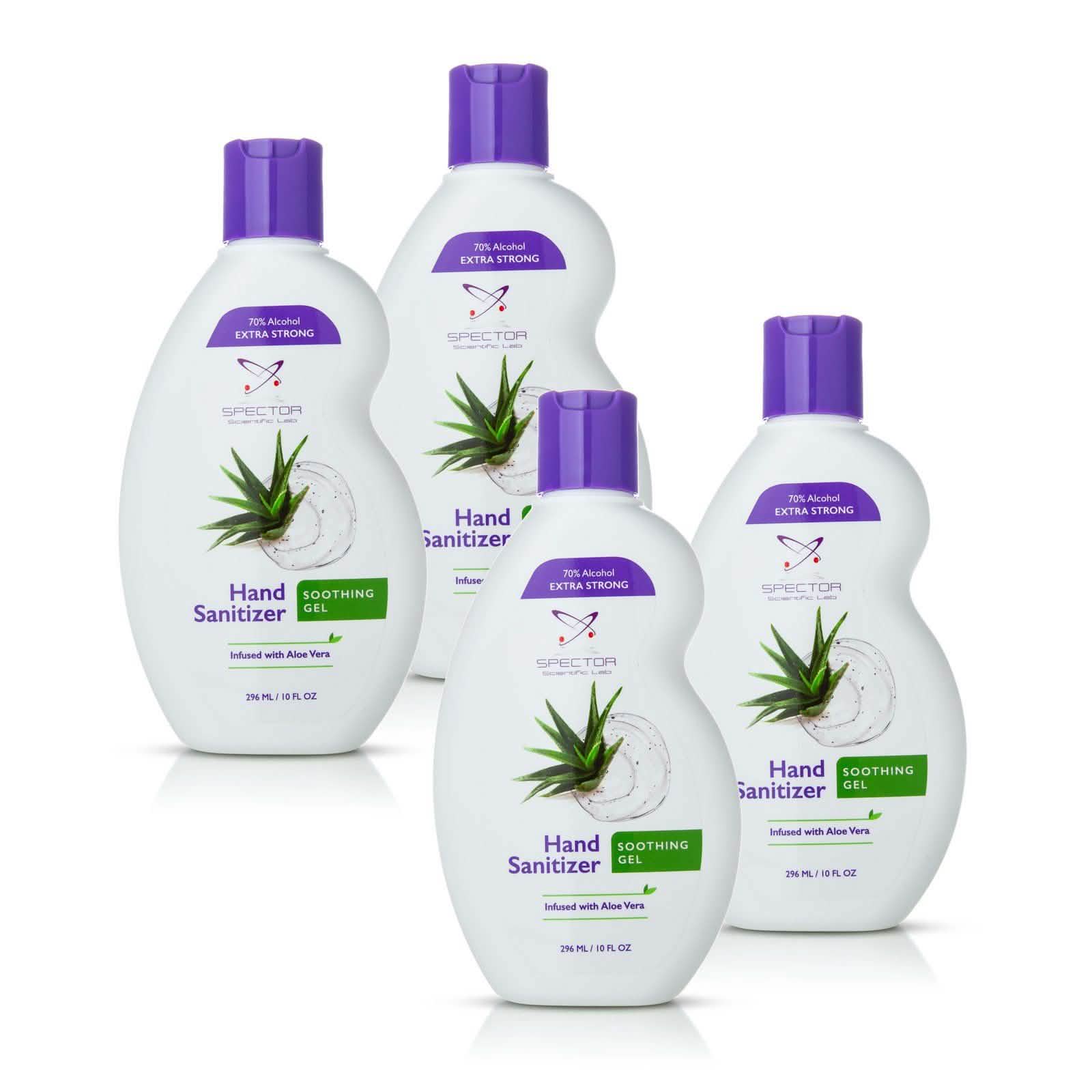Soothing Gel Hand Sanitizer with Aloe Vera and 70% Alcohol Face Masks & PPE 4-Pack - DailySale