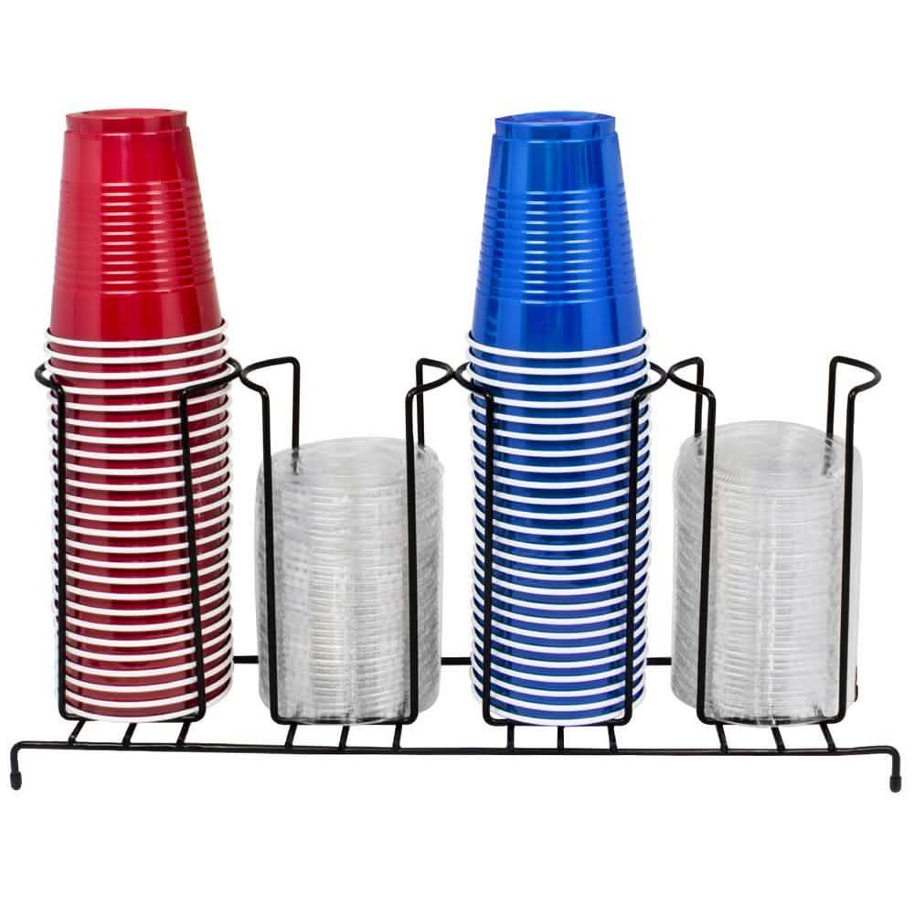 Sorbus 4-sectional Black Cup and Lid Organizer Kitchen Essentials - DailySale