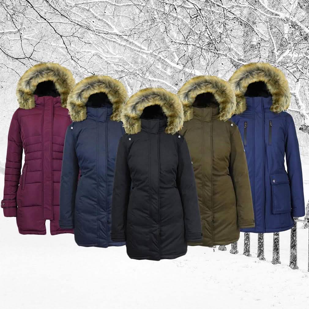 Spire By Galaxy Heavyweight Women's Parka with Hood Women's Apparel - DailySale